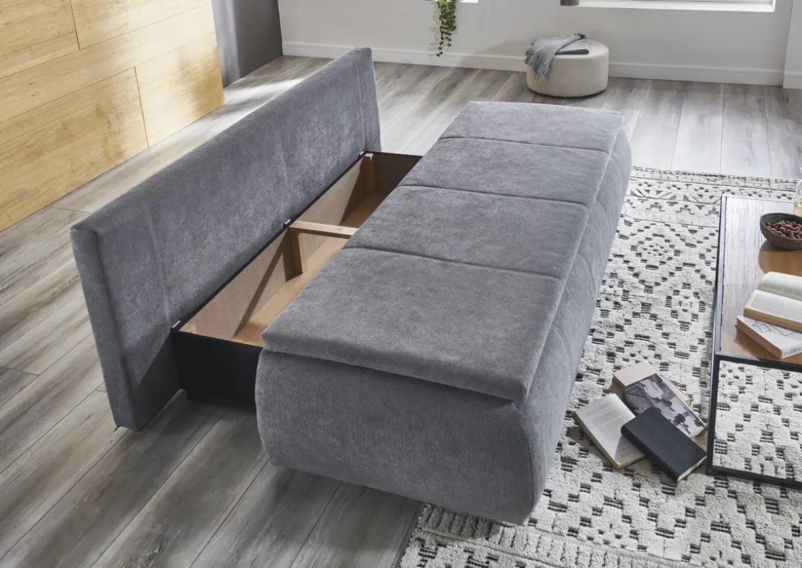 Sun Garden Schlafsofa Lenon mit Stauraum Grau