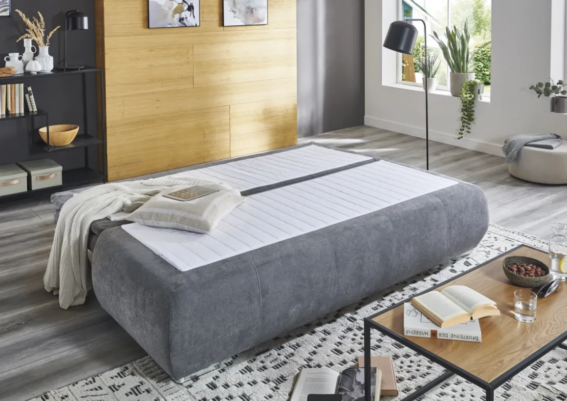 Sun Garden Schlafsofa Lenon mit Stauraum Grau