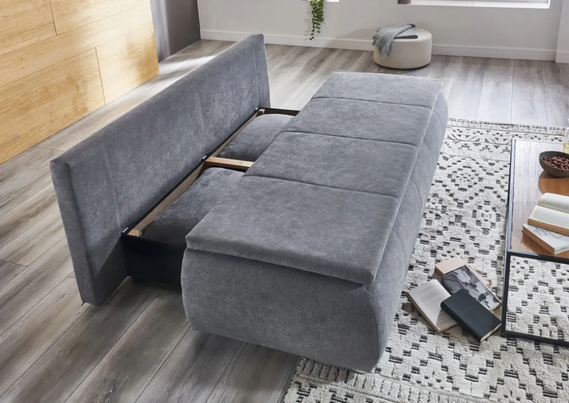 Sun Garden Schlafsofa Lenon mit Stauraum Grau