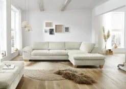 Systempolster Ecksofa 14007 Cord Natur