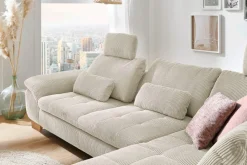 Systempolster Ecksofa 14007 Cord Natur