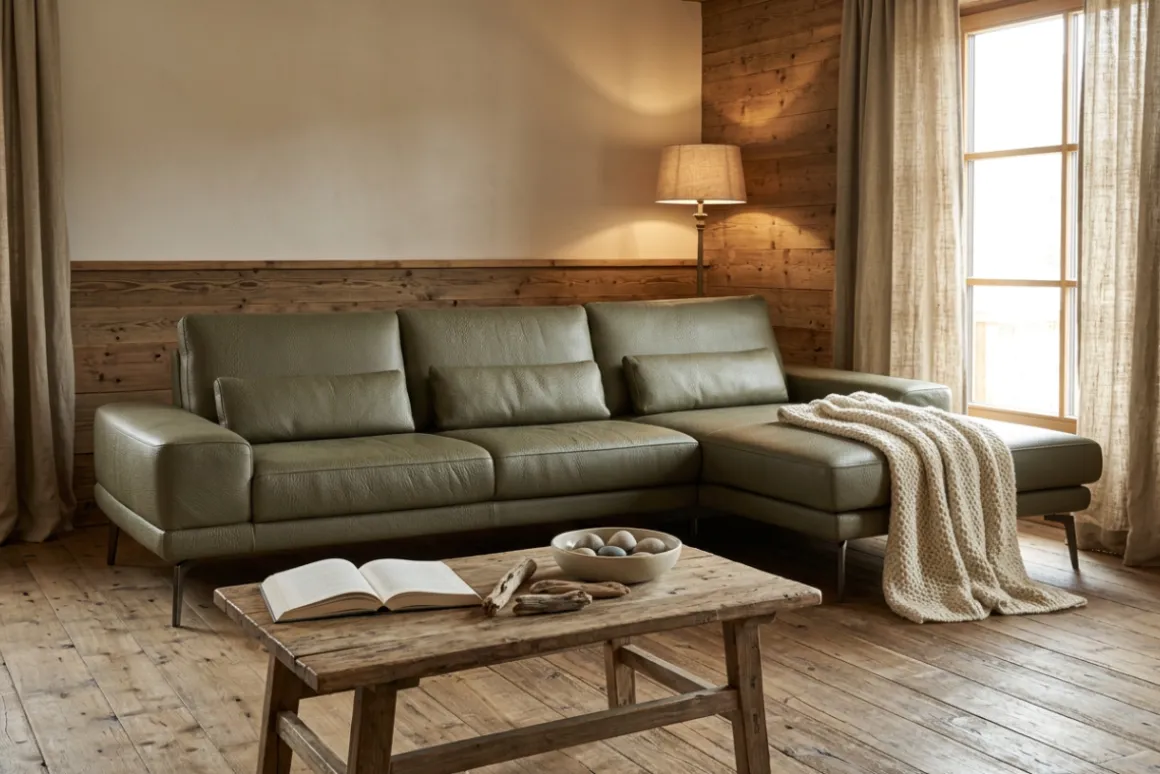 Systempolster Ecksofa 1136 Olive