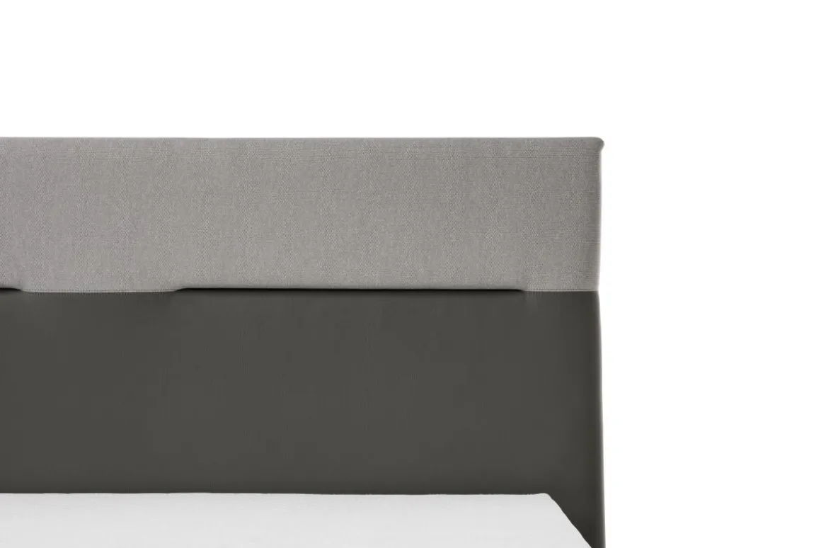 Tempur Boxspringbett Flat Pro SmartCool starr Grau 180 x 200 cm