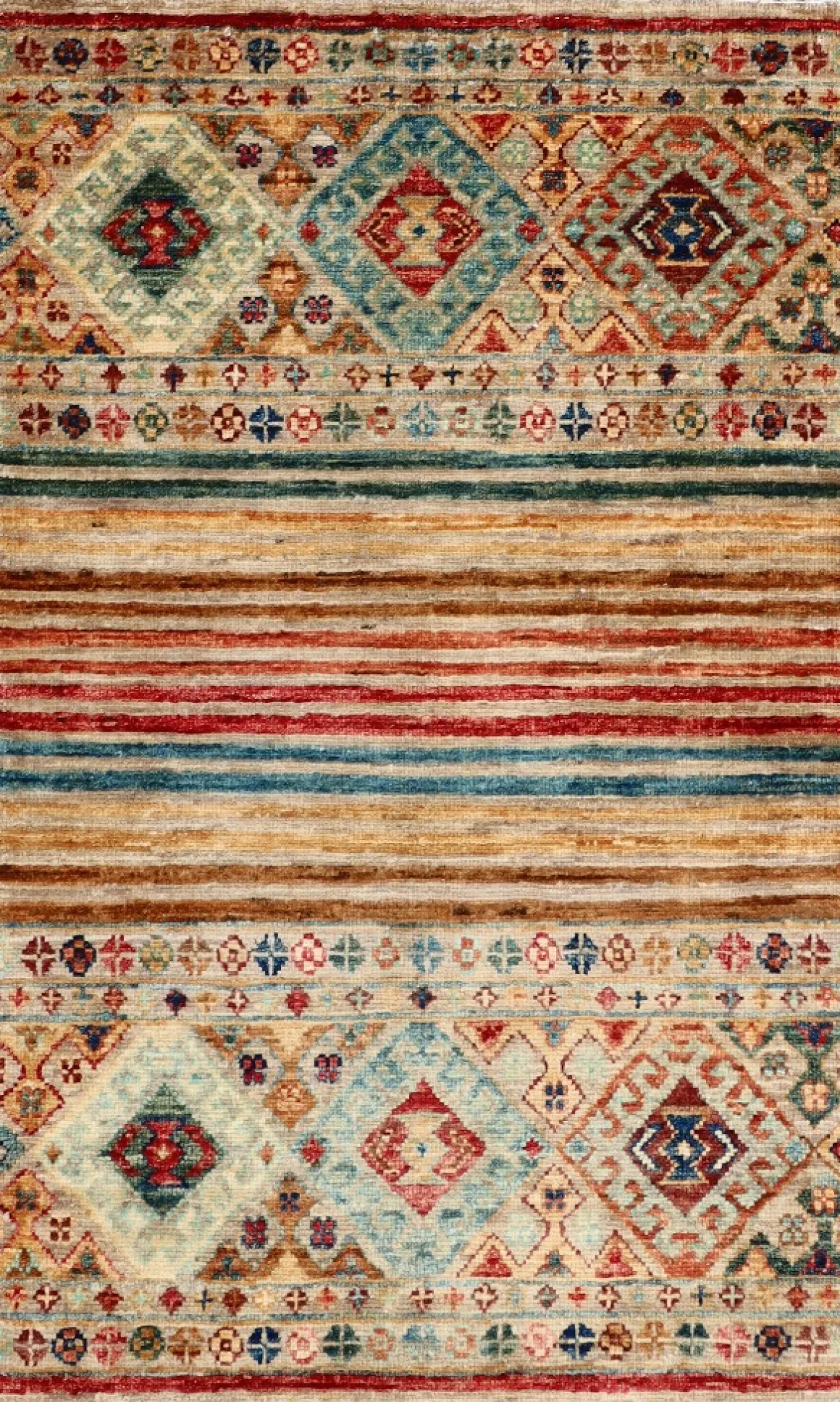 Teppich aus Afghanistan Smaragd 60 x 93 cm