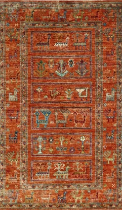 Teppich aus Afghanistan Smaragd 78 x 122 cm