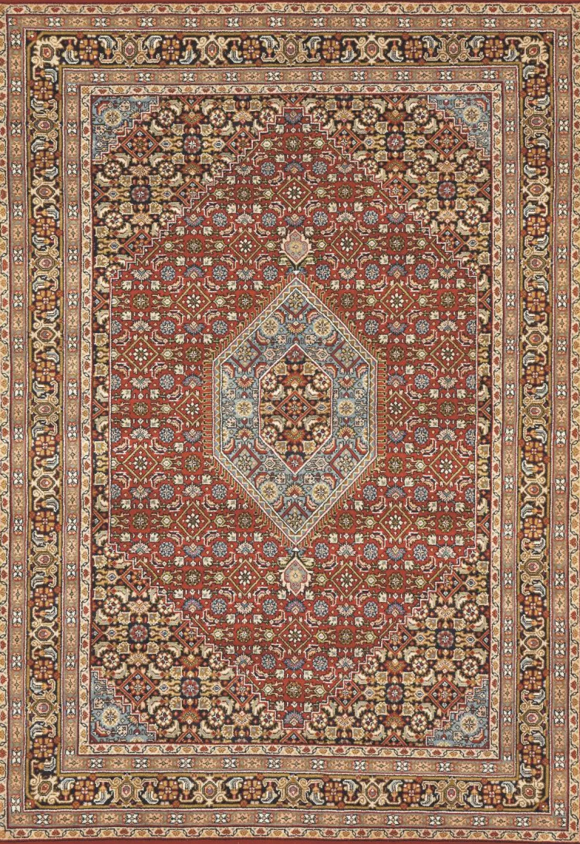 Teppich aus Indien Benaras Bidjar 50 rot 40 x 60 cm