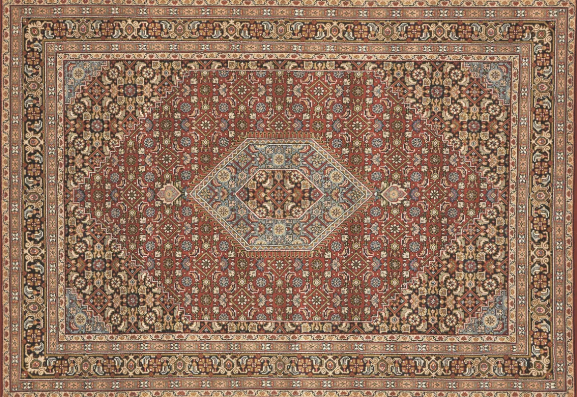 Teppich aus Indien Benaras Bidjar 50 rot 40 x 60 cm
