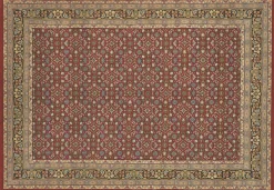 Teppich aus Indien Benaras Herati Rot 40 x 60 cm