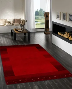 Teppich aus Indien Colorado Rot 60 x 90 cm