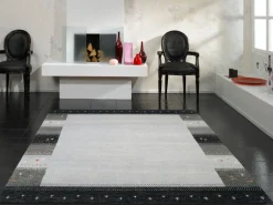 Teppich aus Indien Intense Mala Grau 70 x 140 cm