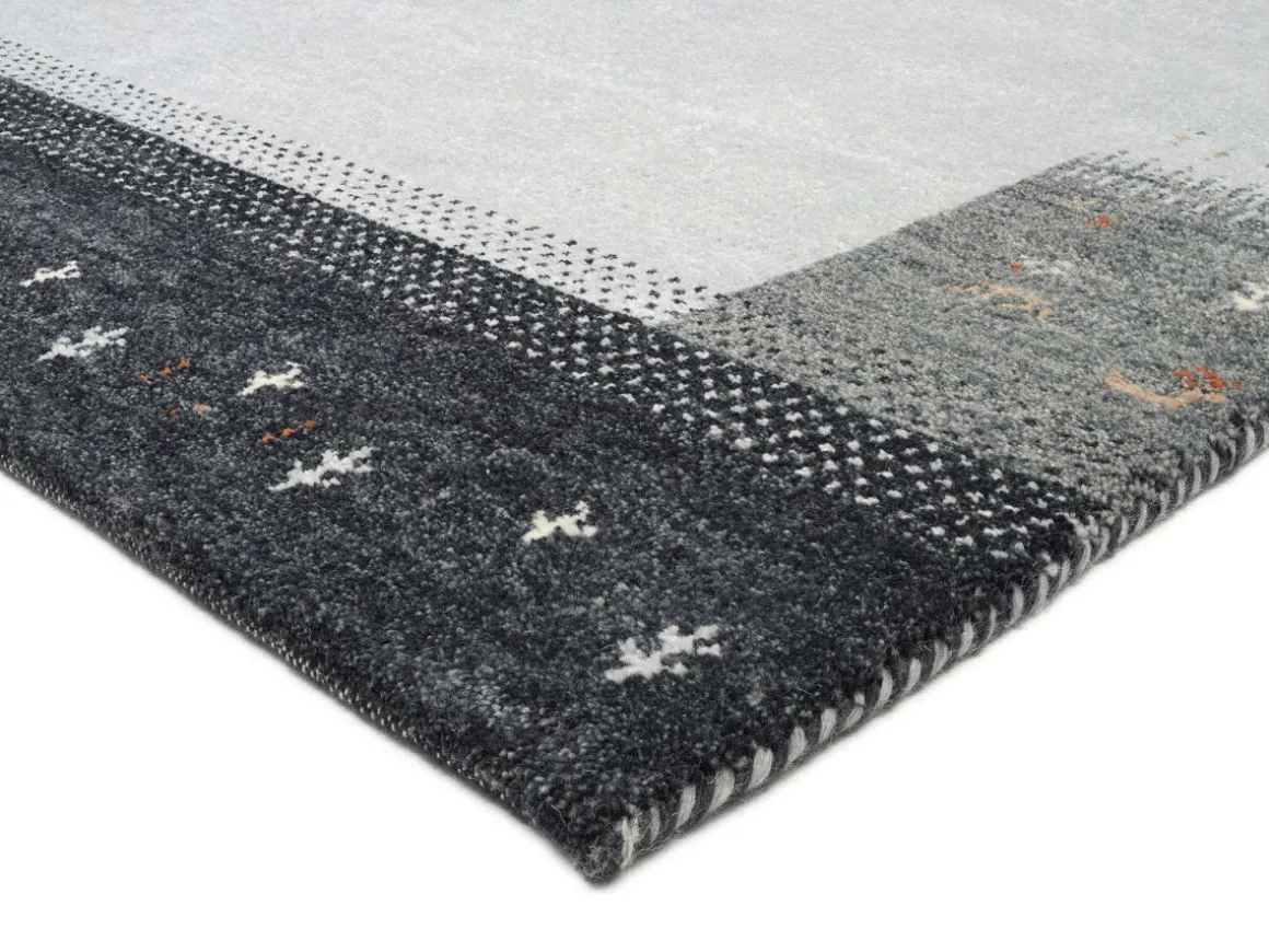 Teppich aus Indien Intense Mala Grau 70 x 140 cm