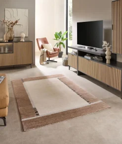 Teppich aus Indien LB Heaven Bordüre Beige 140 x 200 cm