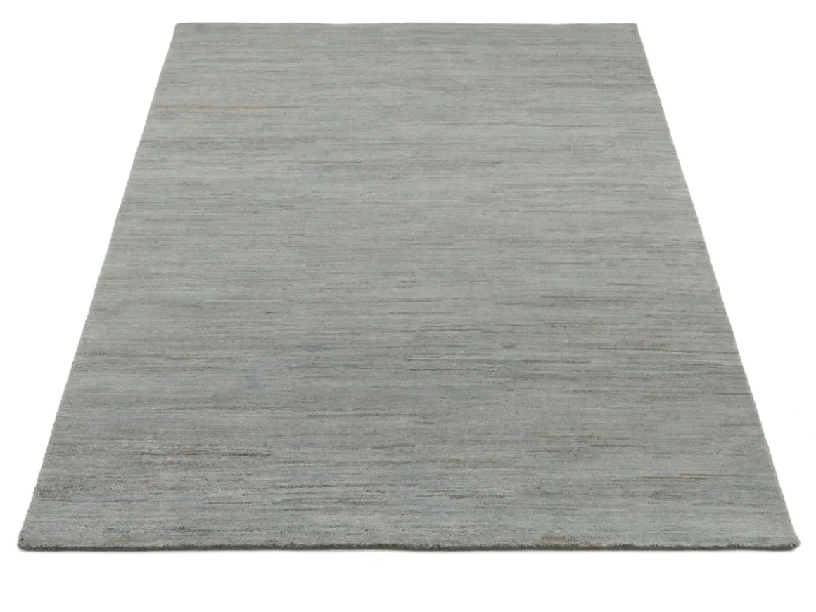 Teppich aus Nepal Himali Uni silber-grau 140 x 200 cm