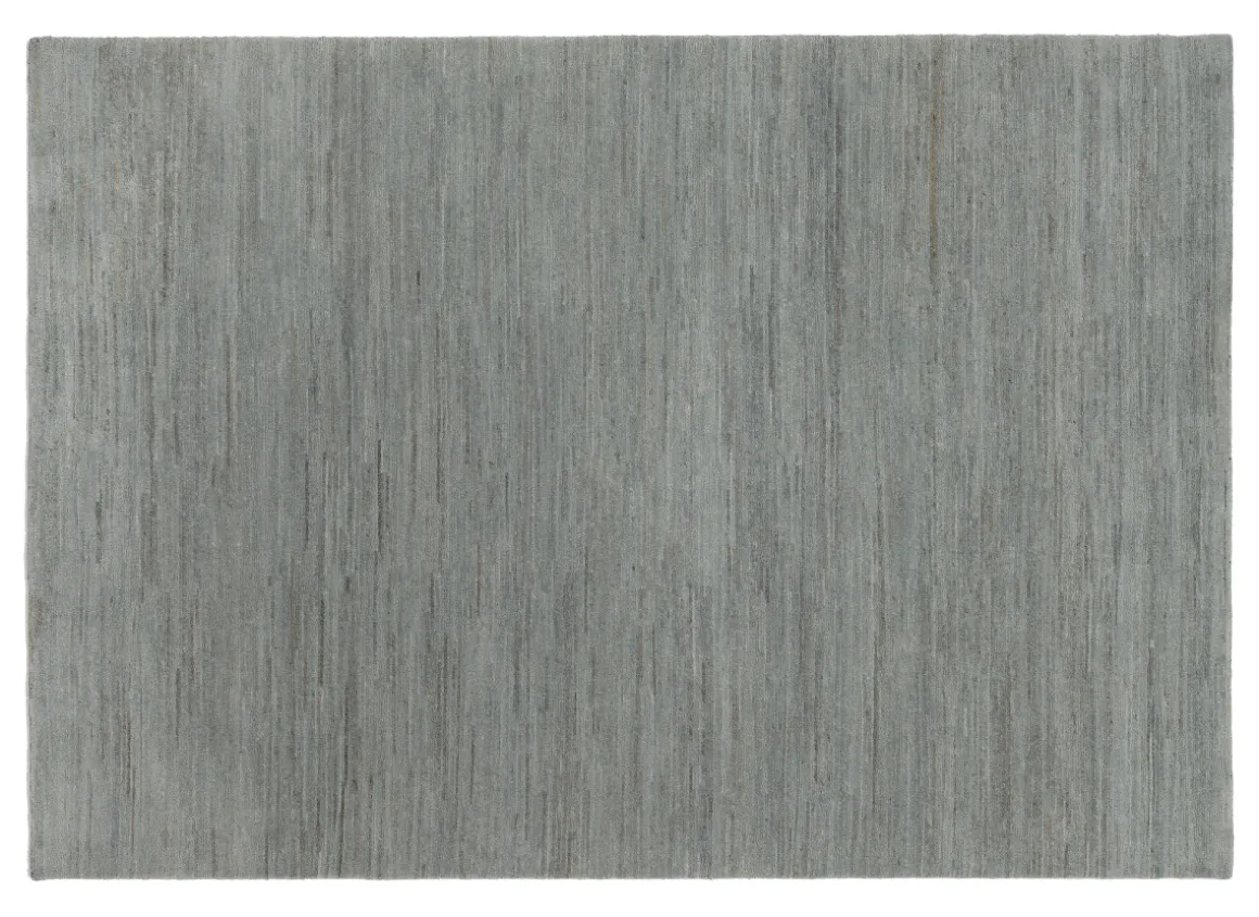 Teppich aus Nepal Himali Uni silber-grau 140 x 200 cm