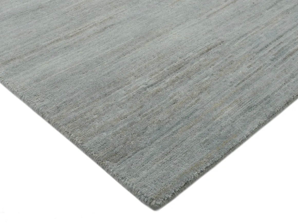Teppich aus Nepal Himali Uni silber-grau 140 x 200 cm
