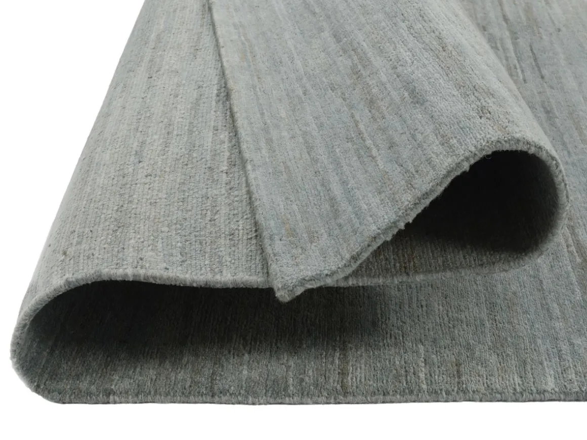 Teppich aus Nepal Himali Uni silber-grau 140 x 200 cm
