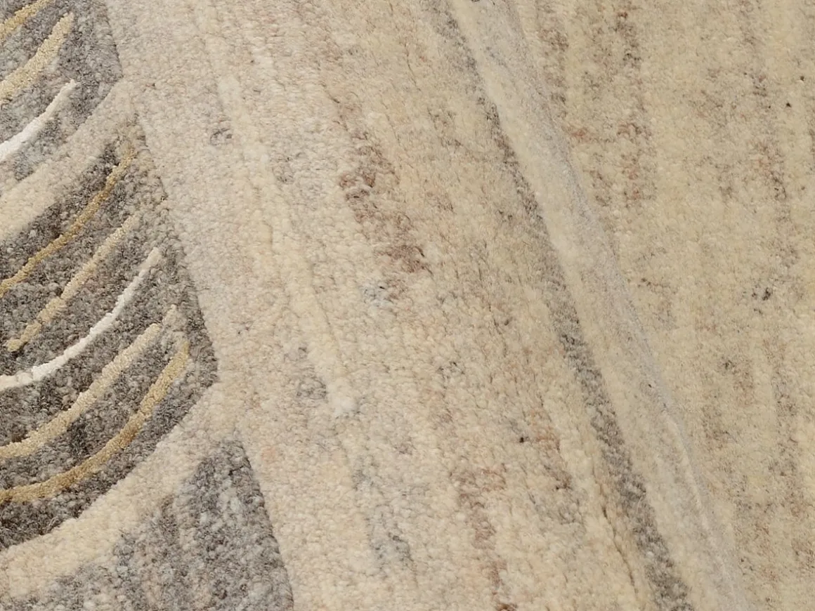 Teppich aus Nepal Silk Lalitpur Wolle-Natur 150 cm