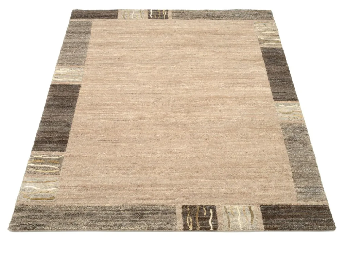 Teppich aus Nepal Silk Lalitpur Wolle-Natur 150 cm