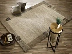 Teppich aus Nepal Silk Lalitpur Wolle-Natur 150 cm