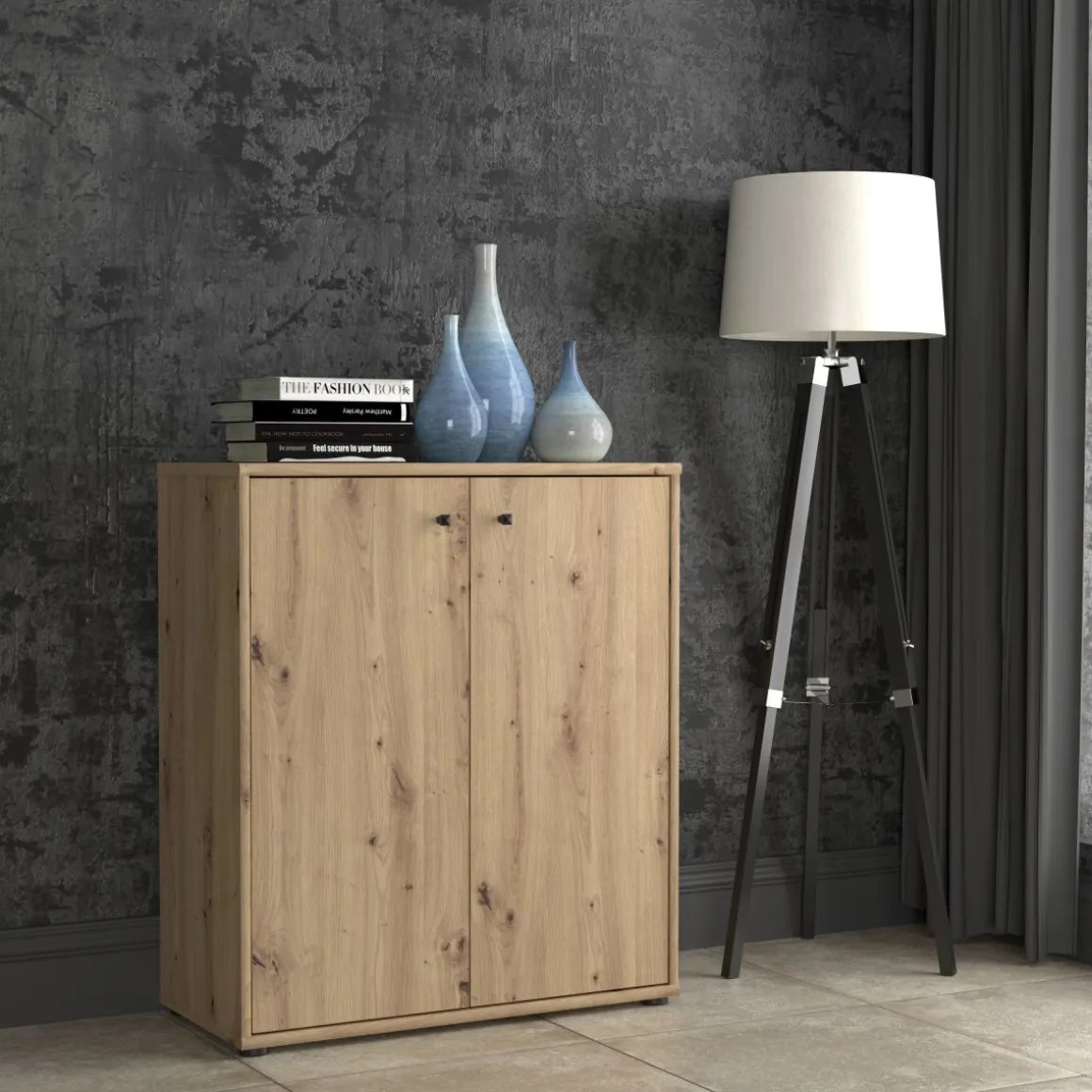 Türen Kommode Tempra2 Eiche 73,7 cm