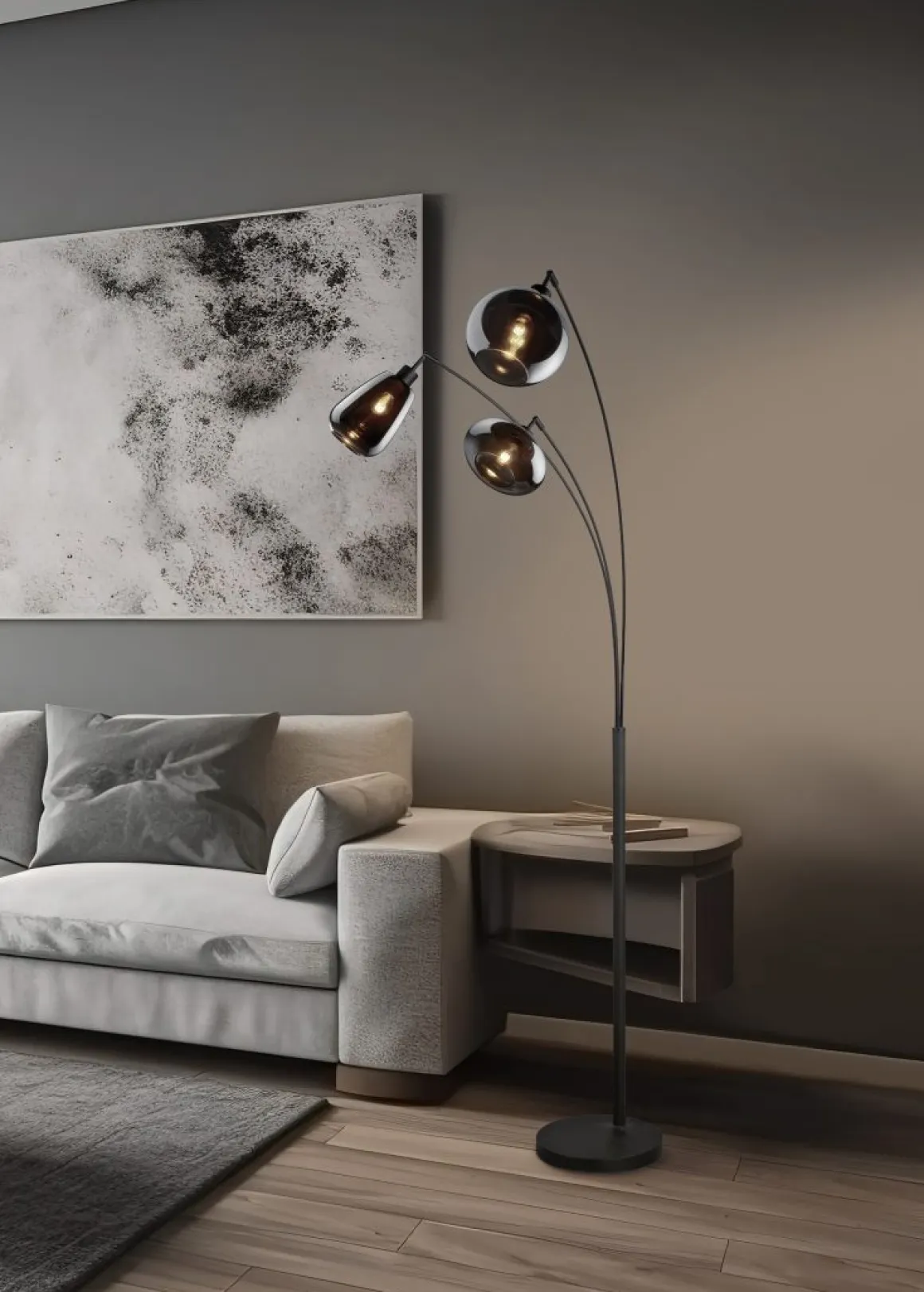 TRIO 3-flg Bogenlampe Lumina
