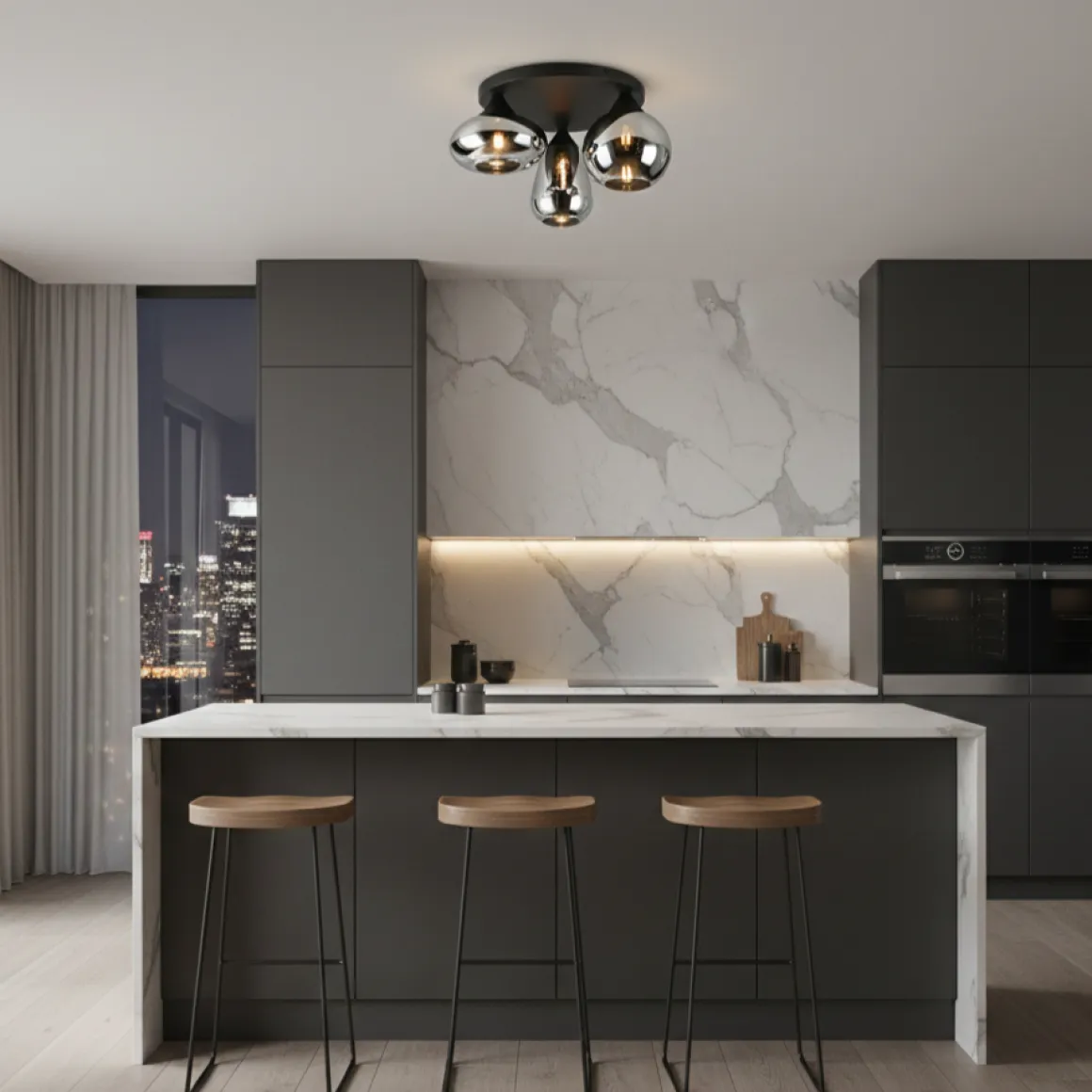 TRIO 3-flg Deckenlampe Lumina