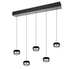 TRIO 5-flg LED Pendellampe Orbit-S Nickel