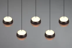 TRIO 5-flg LED Pendelleuchte Orbit-S Schwarz