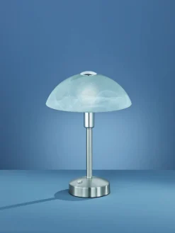 TRIO 1-flg LED Tischleuchte Donna Nickel