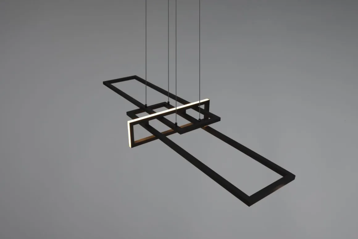 TRIO LED Pendelleuchte Salinas Schwarz