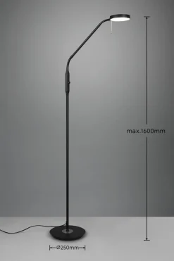 TRIO LED Stehleuchte Monza Schwarz