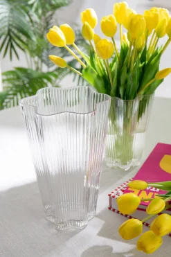 Vase Riffel Glas L