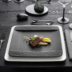 Villeroy & Boch Speiseteller quadratisch Manufacture Rock