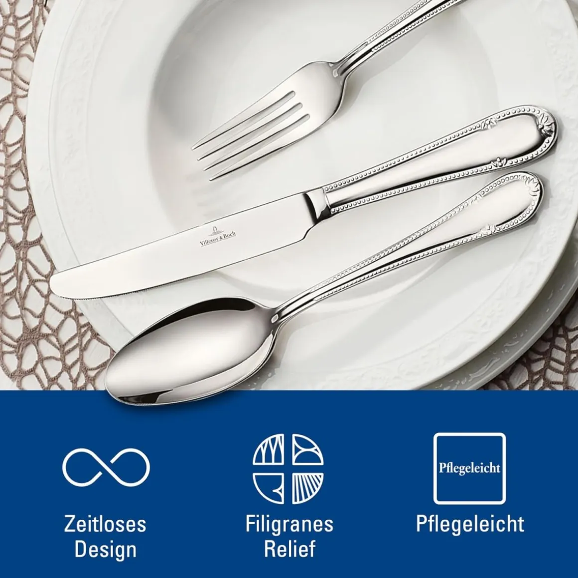 Villeroy & Boch 24-tlg Tafelbesteck Mademoiselle