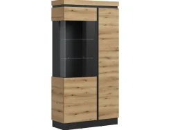 Vitrine Corte Eiche Grau 104 x 201 cm