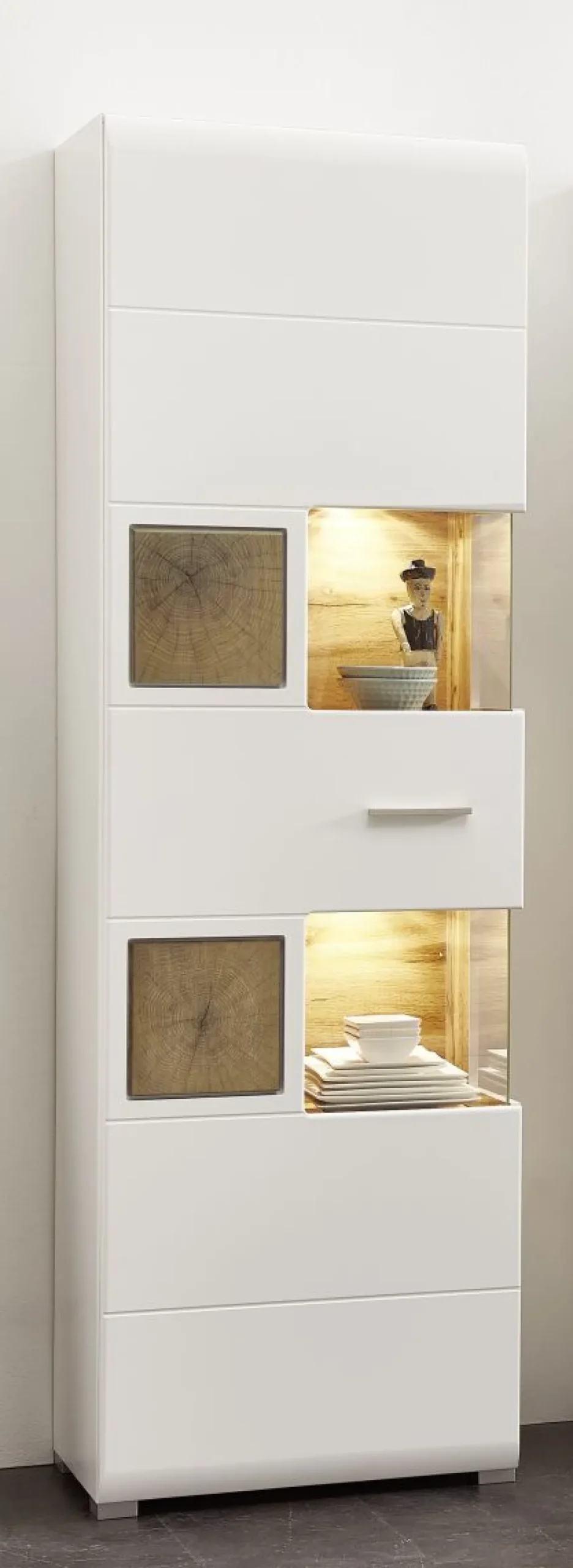 Vitrine Fun Plus mit Beleuchtung Weiß