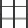 Vitrine Seaford Glas Schwarz 77 x 186 cm