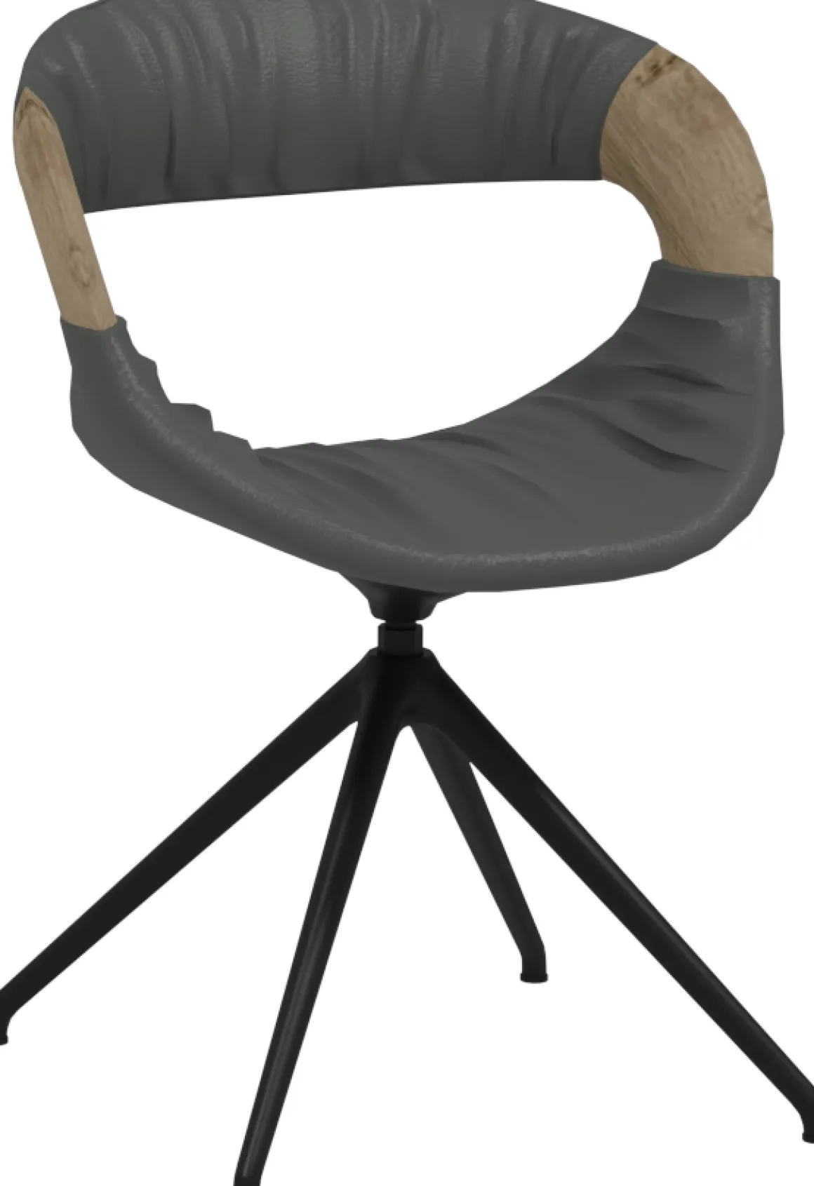 Voglauer Armlehnenstuhl Valpin mit Drehfunktion Schwarz