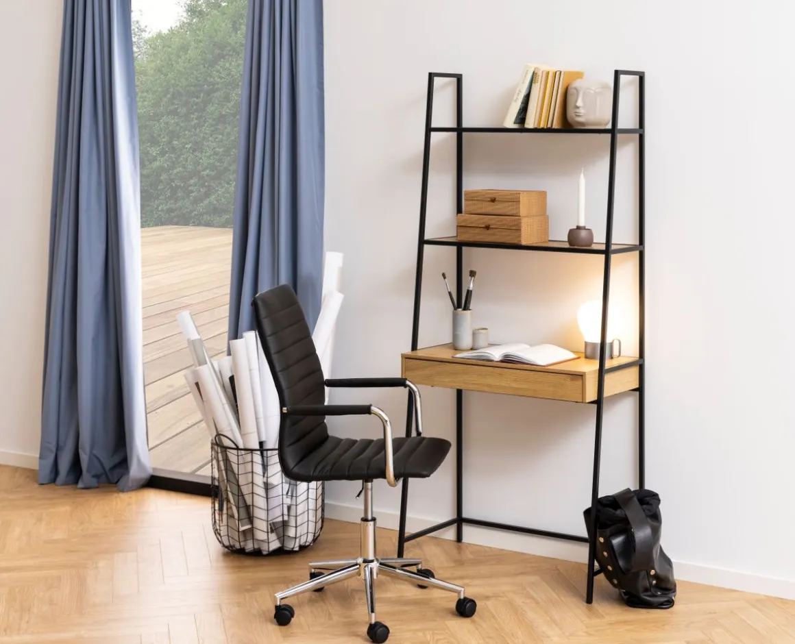 Wandregal Seaford mit Schubkasten Eiche 77 x 175 cm