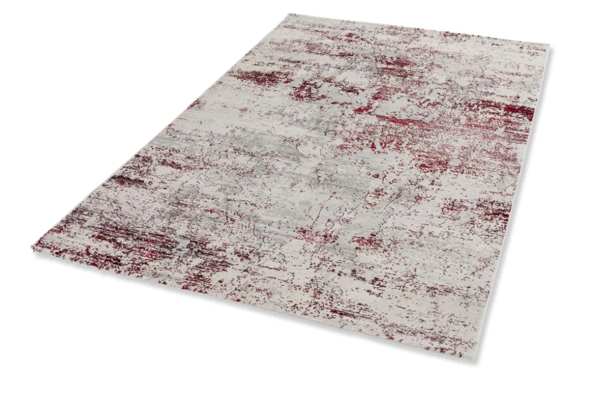 Webteppich Antea rot-creme Vintage 160 x 230 cm