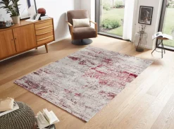 Webteppich Antea rot-creme Vintage 160 x 230 cm