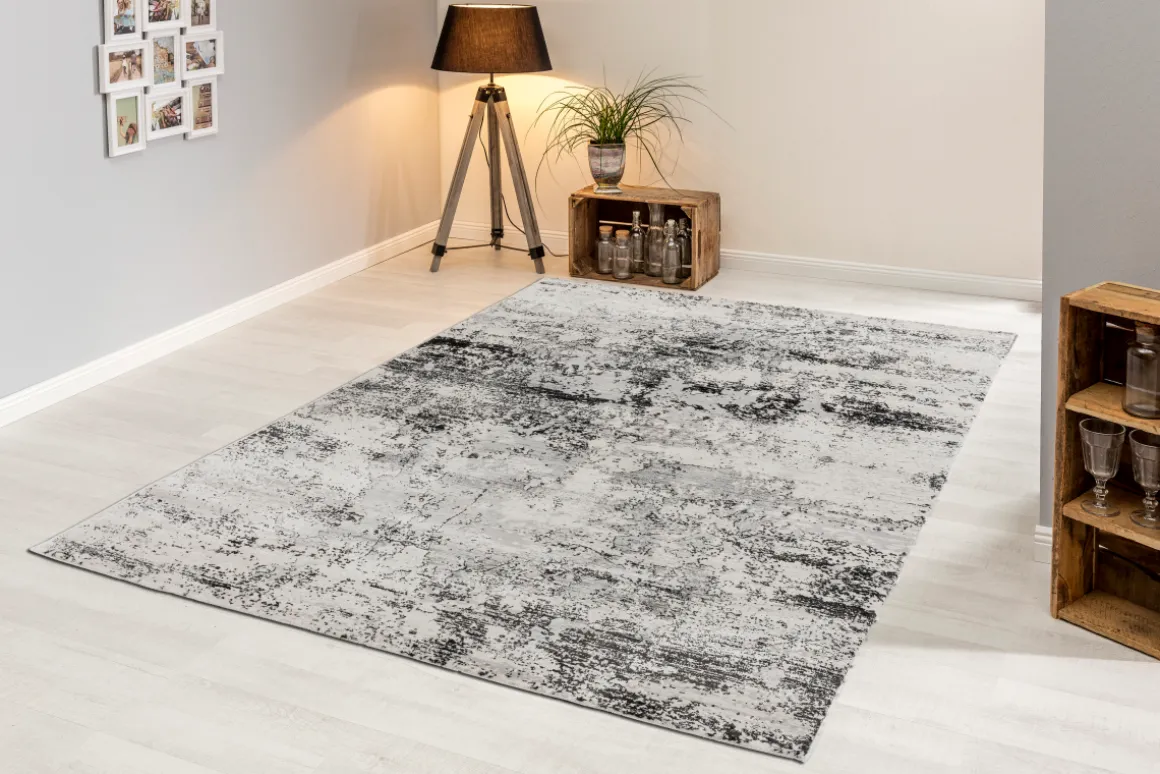 Webteppich Antea Schwarz-Beige 160 x 230 cm