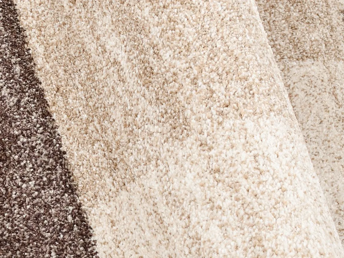 Webteppich Castle Diamant Beige-Braun 65 x 130 cm