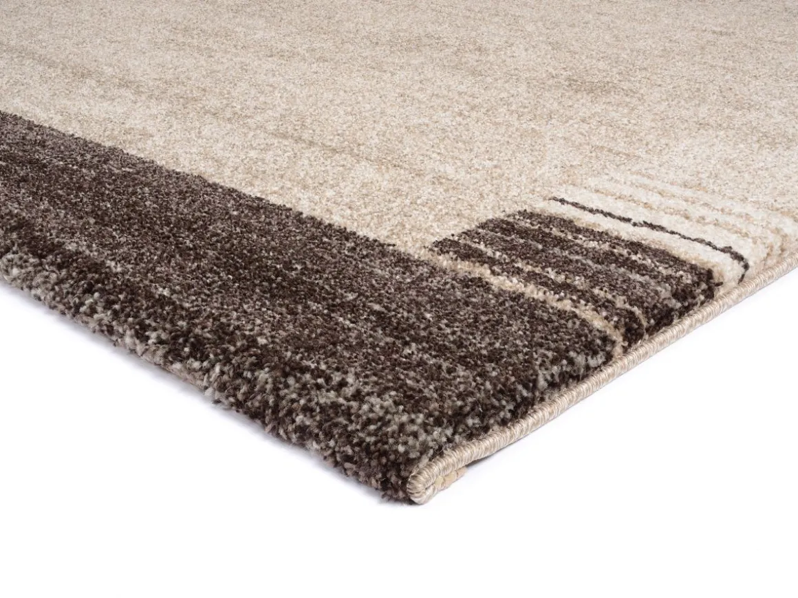 Webteppich Castle Stripe Beige-Braun 65 x 130 cm