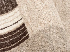 Webteppich Castle Stripe Beige-Braun 65 x 130 cm