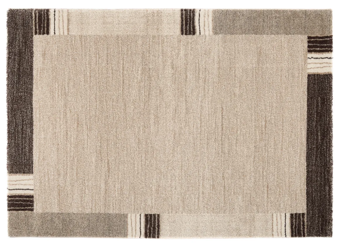 Webteppich Castle Stripe Beige-Braun 65 x 130 cm