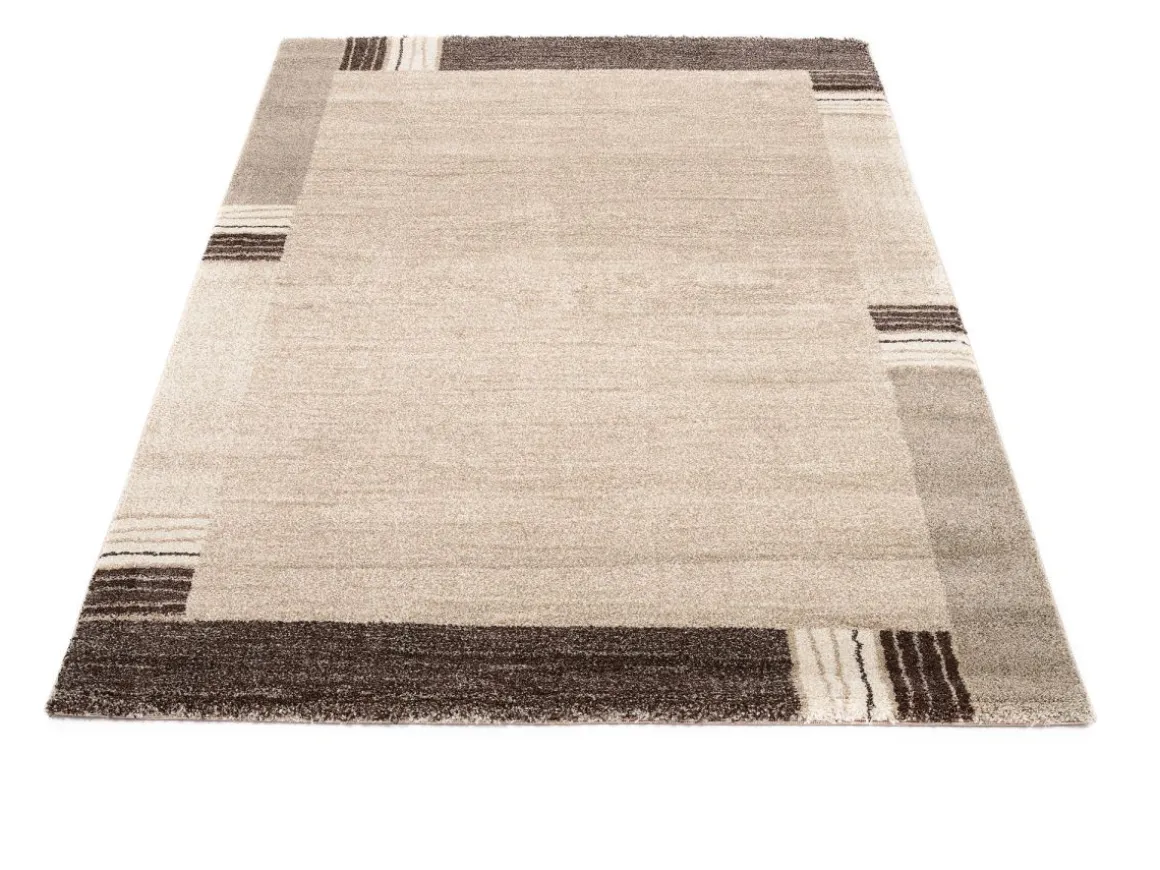 Webteppich Castle Stripe Beige Braun 160 x 230 cm