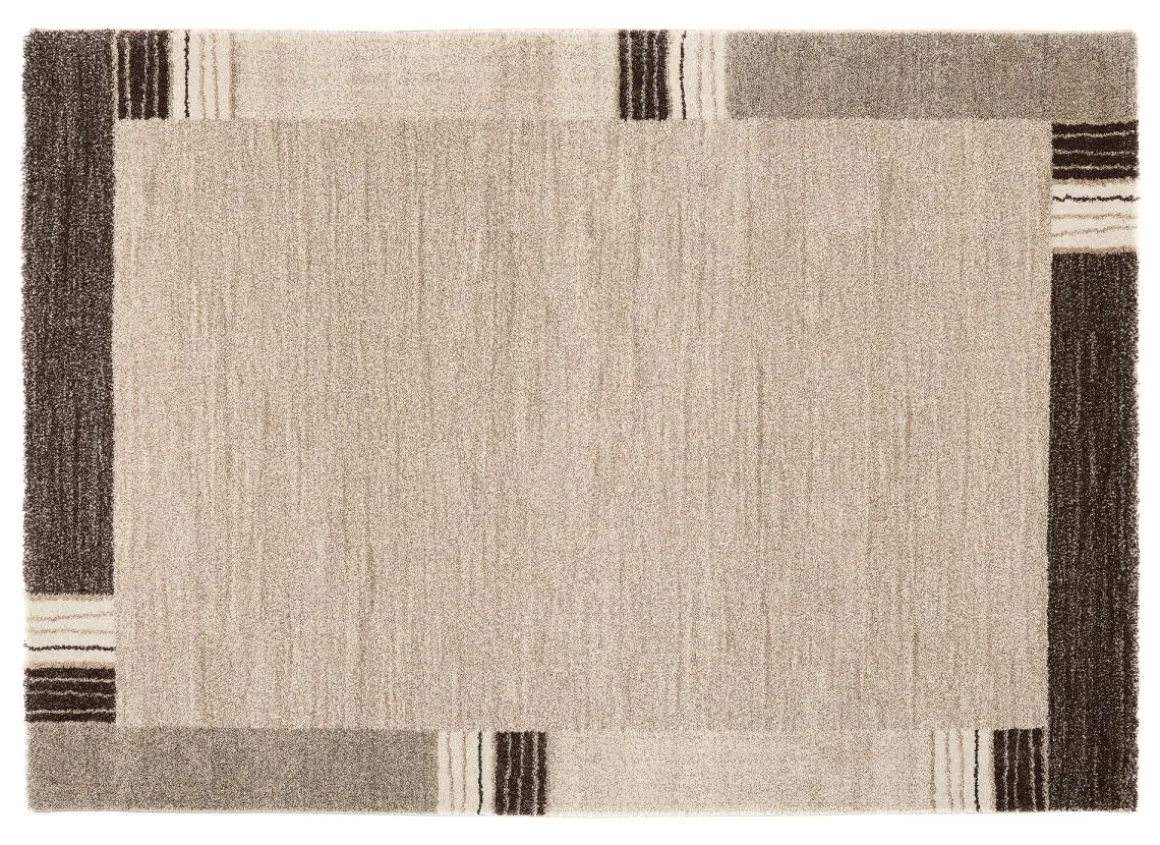 Webteppich Castle Stripe Beige Braun 160 x 230 cm