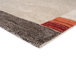 Webteppich Castle Stripe Beige-Dunkelbraun 160 x 230 cm