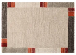 Webteppich Castle Stripe Beige-Dunkelbraun 160 x 230 cm